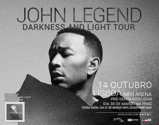 John Legend – Pacotes VIP